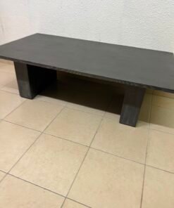 Minimalist Dark Wood Block Coffee Table – Solid, Sturdy & Modern - Image 12