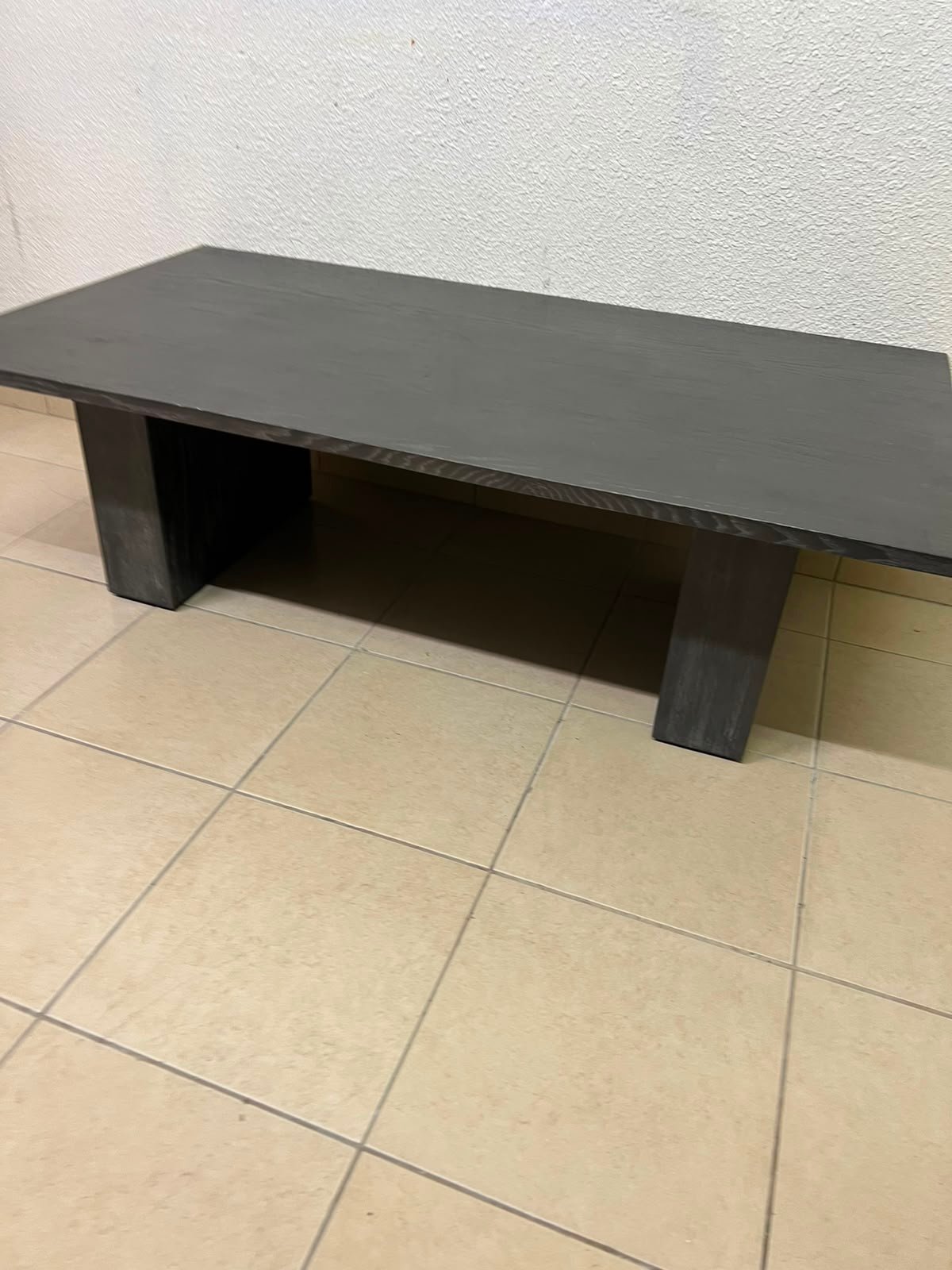 Minimalist Dark Wood Block Coffee Table – Solid, Sturdy & Modern - Image 12