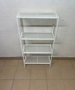 Tier White Metal Wire Storage Rack – Sturdy & Versatile Multipurpose Shelving Unit - Image 2