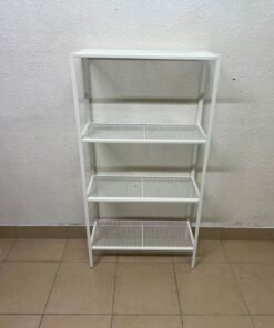 Tier White Metal Wire Storage Rack – Sturdy & Versatile Multipurpose Shelving Unit