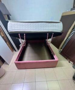 Pink Velvet Scalloped Single Bed with Quilted Mattress – Upholstered Kids'/Teen Bedroom Furniture - Image 6