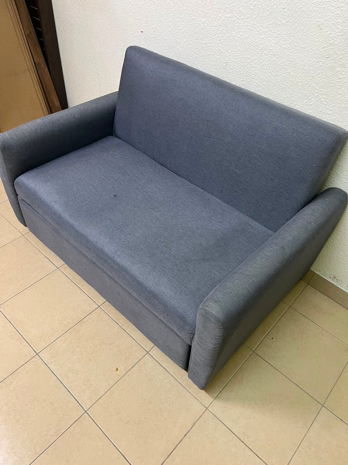 Compact Dark Slate-Grey 2-Seater Loveseat – Minimalist Fabric Sofa with Sturdy Frame for Apartments, Dorms & Guest Rooms - Image 6