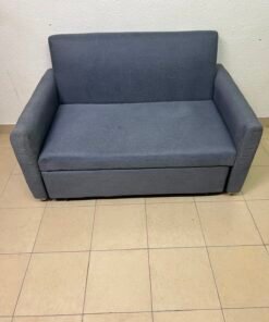 Compact Dark Slate-Grey 2-Seater Loveseat – Minimalist Fabric Sofa with Sturdy Frame for Apartments, Dorms & Guest Rooms - Image 7