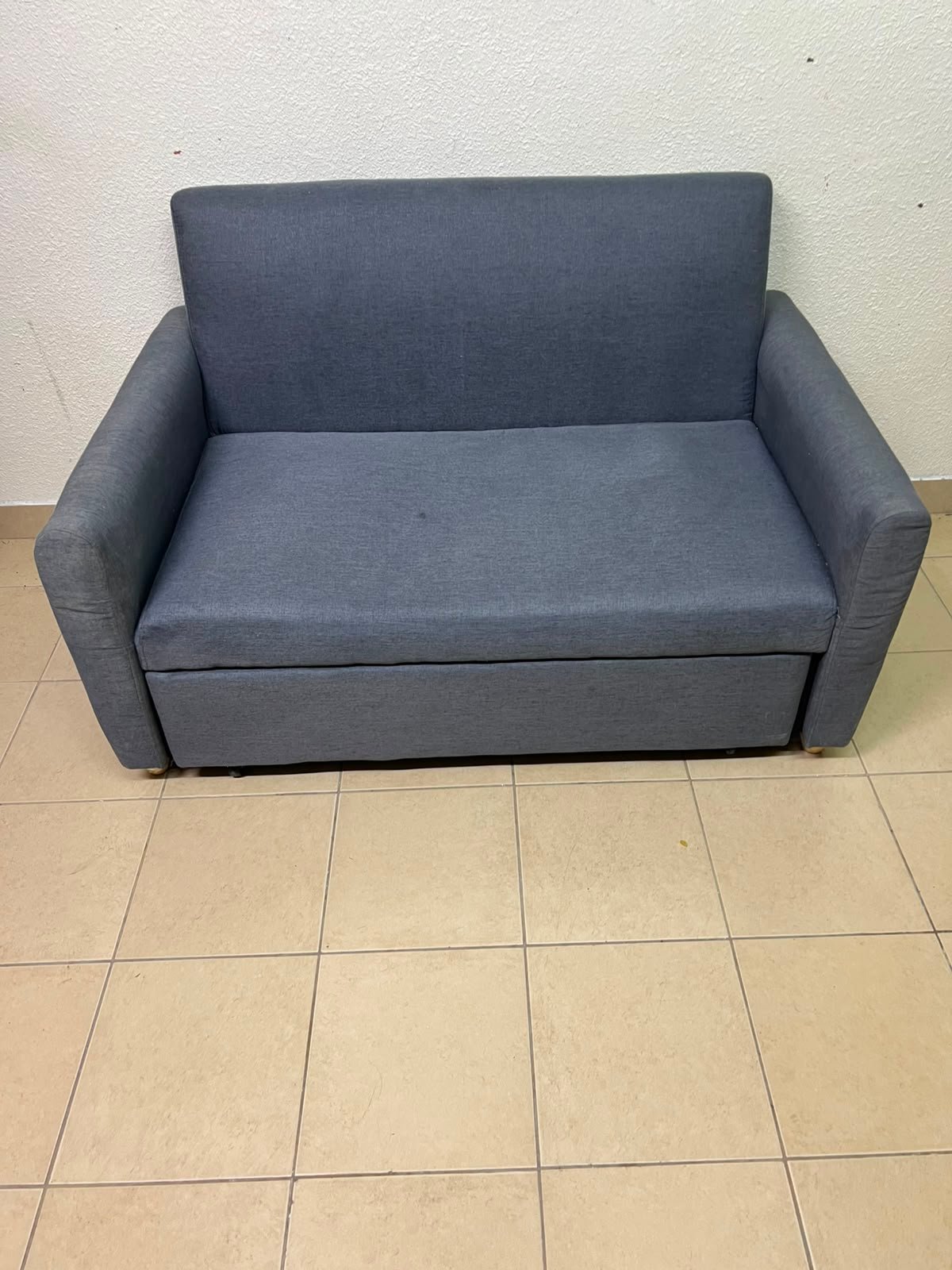 Compact Dark Slate-Grey 2-Seater Loveseat – Minimalist Fabric Sofa with Sturdy Frame for Apartments, Dorms & Guest Rooms - Image 7