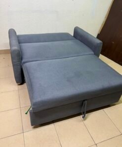 Compact Dark Slate-Grey 2-Seater Loveseat – Minimalist Fabric Sofa with Sturdy Frame for Apartments, Dorms & Guest Rooms - Image 10