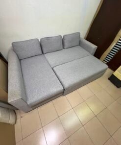 Modern Grey L-Shaped Sectional Sofa with Chaise Lounge – Spacious Fabric Couch for Apartments, Living Rooms & Studios - Image 3