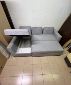 Modern Grey L-Shaped Sectional Sofa with Chaise Lounge – Spacious Fabric Couch for Apartments, Living Rooms & Studios - Image 5