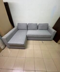 Modern Grey L-Shaped Sectional Sofa with Chaise Lounge – Spacious Fabric Couch for Apartments, Living Rooms & Studios