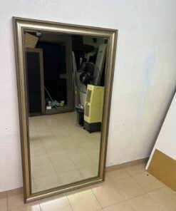 Large Ornate Gold Framed Full-Length Mirror – Classic Wall Mirror with Beaded & Rope Twist Detailing for Bedroom, Hallway, or Dressing Room - Image 2