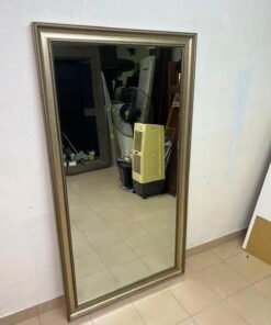 Large Ornate Gold Framed Full-Length Mirror – Classic Wall Mirror with Beaded & Rope Twist Detailing for Bedroom, Hallway, or Dressing Room - Image 3