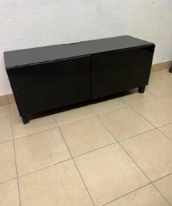 IKEA BESTÅ storage unit in glossy black - Image 2