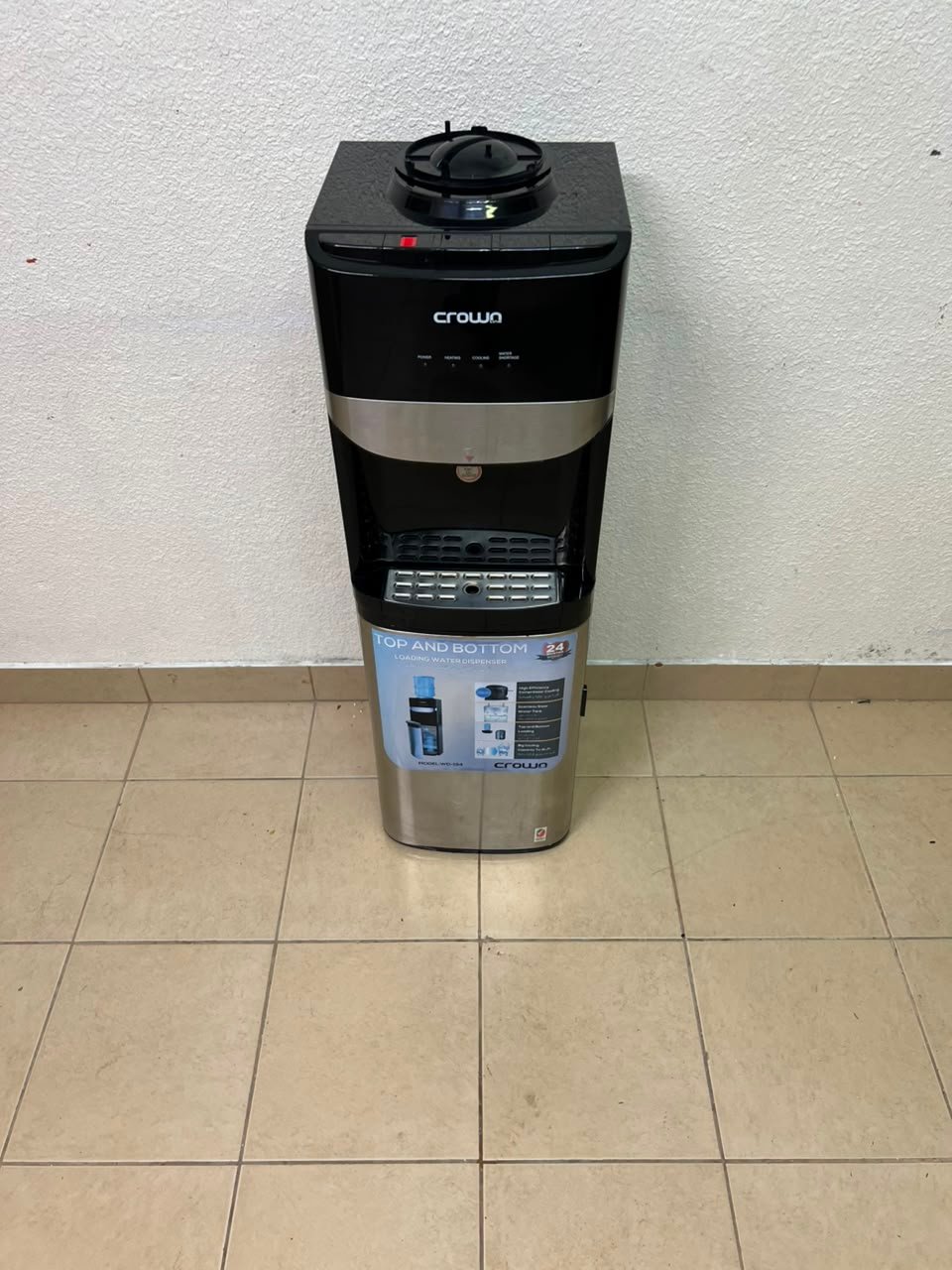 Crownline WD-194 Water Dispensing Unit, a standalone water cooler available in black and silver - Image 7