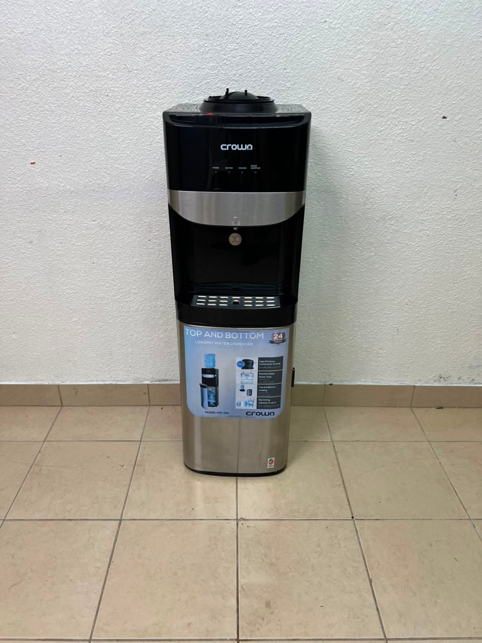 Crownline WD-194 Water Dispensing Unit, a standalone water cooler available in black and silver - Image 6