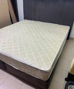 Complete Bed Set – Quilted Cream Mattress, Dark Grey Divan Base & Matching Tall Headboard - Image 2