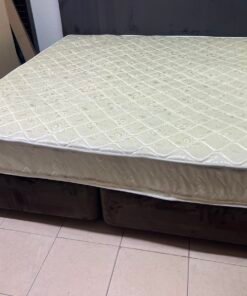 Complete Bed Set – Quilted Cream Mattress, Dark Grey Divan Base & Matching Tall Headboard - Image 7