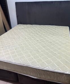 Complete Bed Set – Quilted Cream Mattress, Dark Grey Divan Base & Matching Tall Headboard - Image 10
