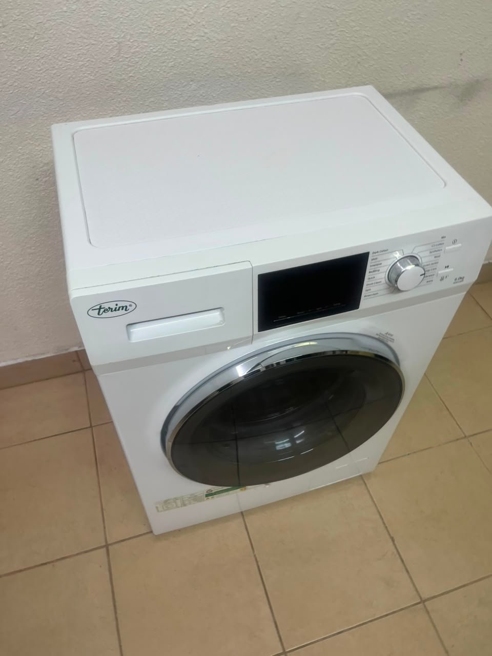 Terim Front-Loading Washing Machine – White Automatic Washer with Digital Display, Rotary Dial, & Large Glass Door - Image 6