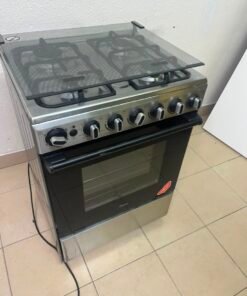 Midea Freestanding 4-Burner Gas Cooker with Oven – Stainless Steel Stove with Foldable Glass Lid & Storage Drawer - Image 3