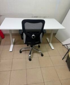 Ergonomic Black Mesh Office Chair – Adjustable Lumbar Support Dial, Flip-Up Armrests & Chrome Base - Image 2