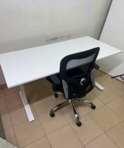 Ergonomic Black Mesh Office Chair – Adjustable Lumbar Support Dial, Flip-Up Armrests & Chrome Base - Image 3