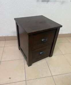Core Products Boston two-drawer bedside table (nightstand) made of dark pine wood - Image 2