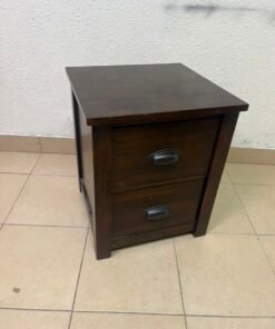 Core Products Boston two-drawer bedside table (nightstand) made of dark pine wood