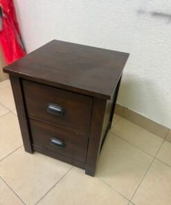Core Products Boston two-drawer bedside table (nightstand) made of dark pine wood - Image 6
