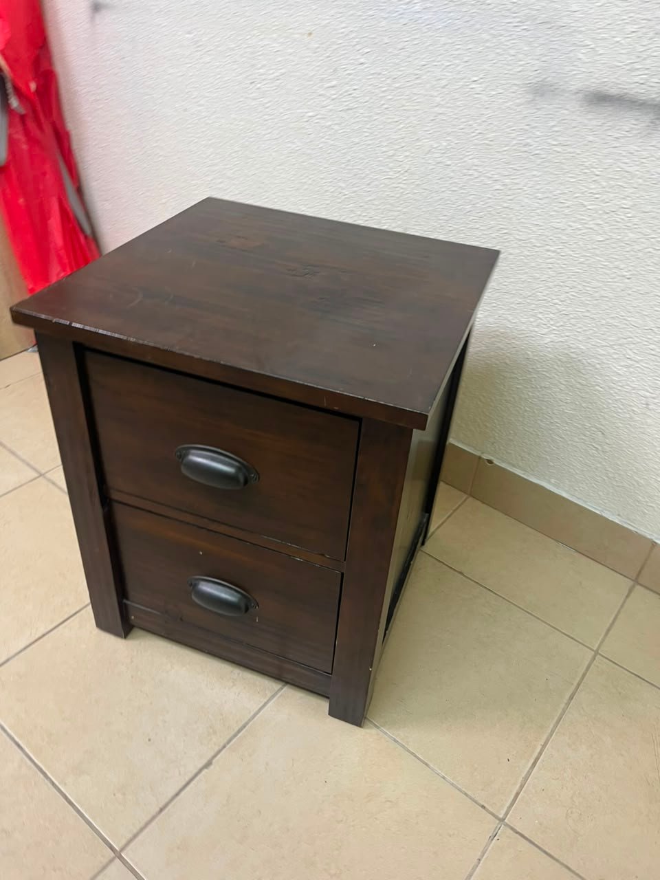 Core Products Boston two-drawer bedside table (nightstand) made of dark pine wood - Image 6