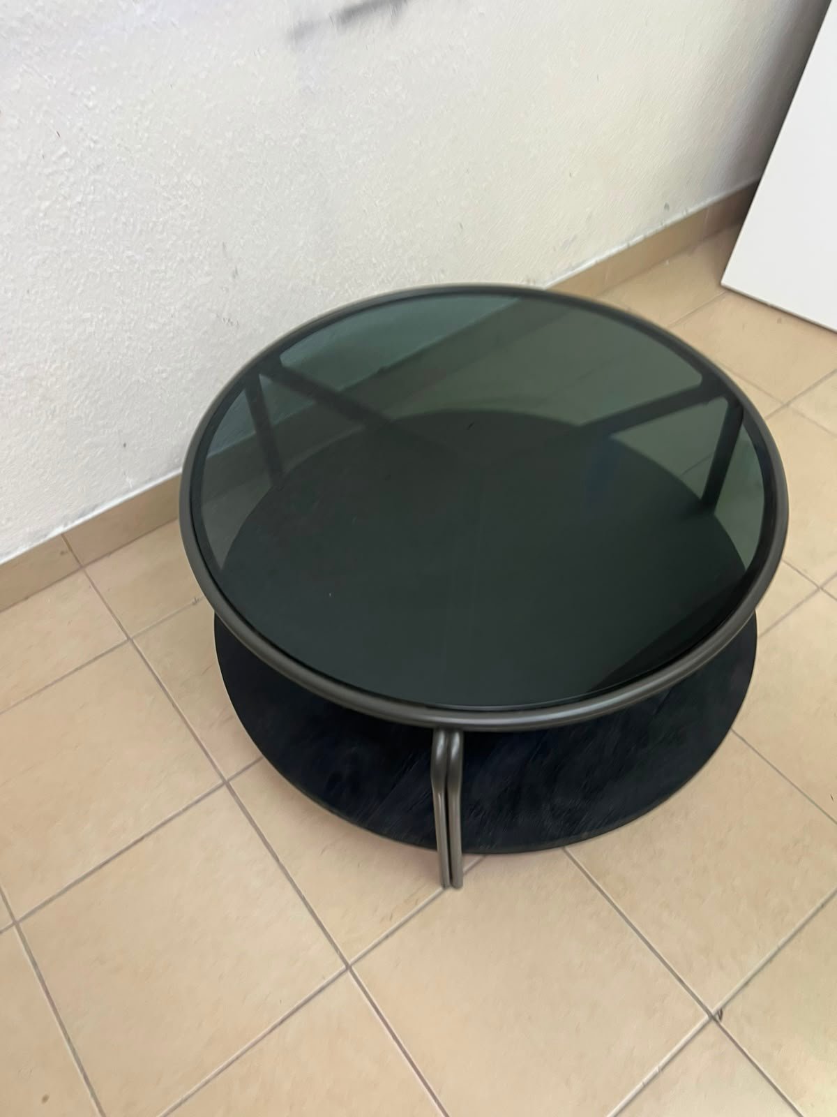 Modern Oval 2-Tier Coffee Table – Matte Black Finish with Curved Metal Frame & Double Shelves for Living Room & Home Office - Image 6