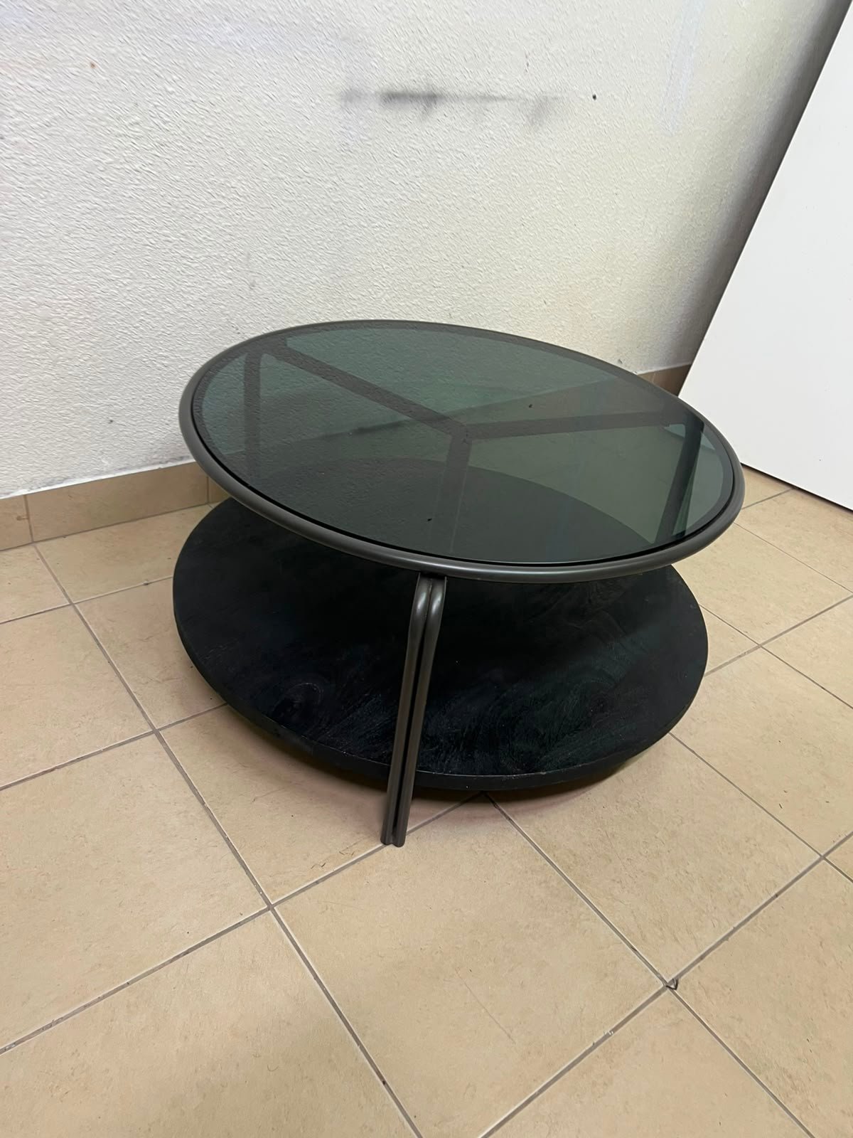 Modern Oval 2-Tier Coffee Table – Matte Black Finish with Curved Metal Frame & Double Shelves for Living Room & Home Office - Image 9