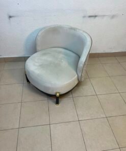The chair is a Grayson model from Casarina Interiors, featuring a curved velvet seat and gold metal legs. - Image 3