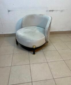 The chair is a Grayson model from Casarina Interiors, featuring a curved velvet seat and gold metal legs. - Image 10