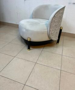 The chair is a Grayson model from Casarina Interiors, featuring a curved velvet seat and gold metal legs. - Image 11