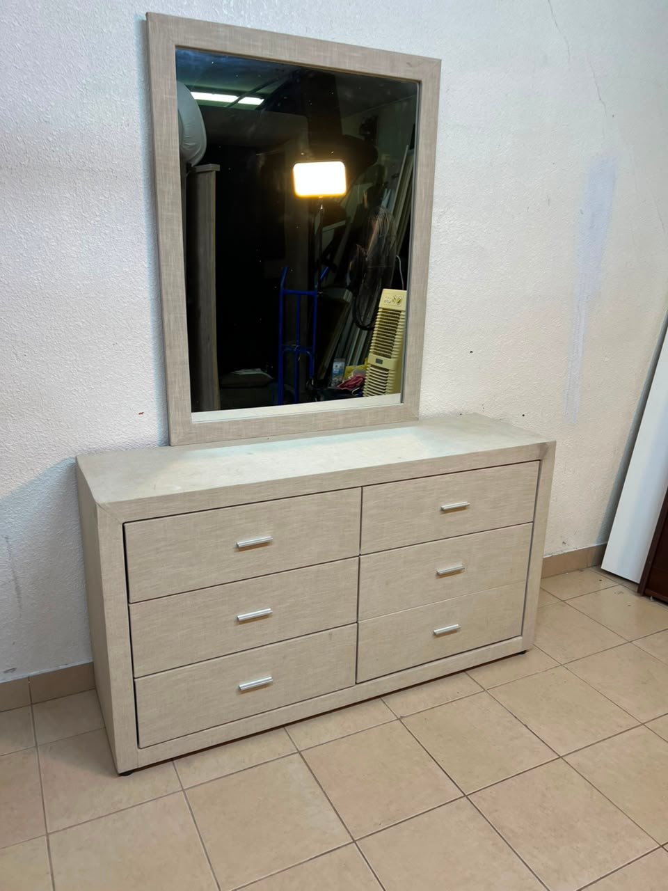 This piece resembles a Tisley or Vault-style mirrored wardrobe, featuring a light wood finish and modern silver handles. - Image 5