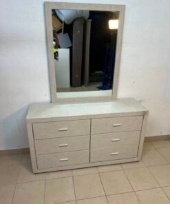This piece resembles a Tisley or Vault-style mirrored wardrobe, featuring a light wood finish and modern silver handles. - Image 8