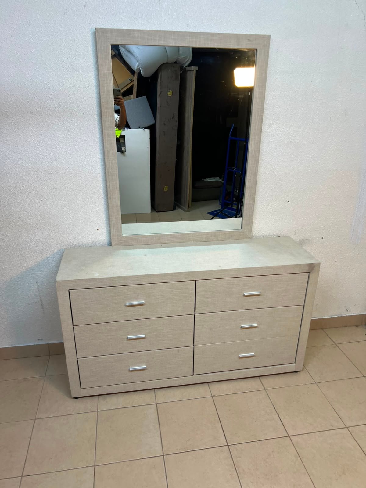 This piece resembles a Tisley or Vault-style mirrored wardrobe, featuring a light wood finish and modern silver handles. - Image 8