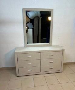 This piece resembles a Tisley or Vault-style mirrored wardrobe, featuring a light wood finish and modern silver handles. - Image 9