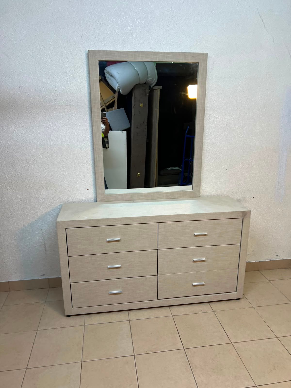 This piece resembles a Tisley or Vault-style mirrored wardrobe, featuring a light wood finish and modern silver handles. - Image 9