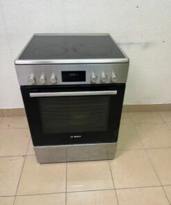 The image shows a freestanding Bosch electric cooker measuring 60x60 cm with a glass ceramic surface and built-in oven. - Image 11