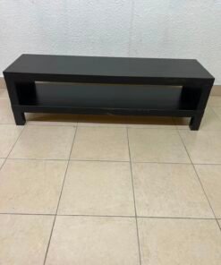 The image shows a TV stand from the IKEA LACK collection in black and brown. - Image 7