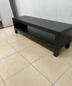 The image shows a TV stand from the IKEA LACK collection in black and brown. - Image 5