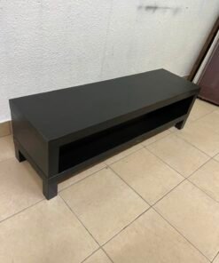 The image shows a TV stand from the IKEA LACK collection in black and brown. - Image 6