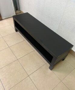The image shows a TV stand from the IKEA LACK collection in black and brown. - Image 2