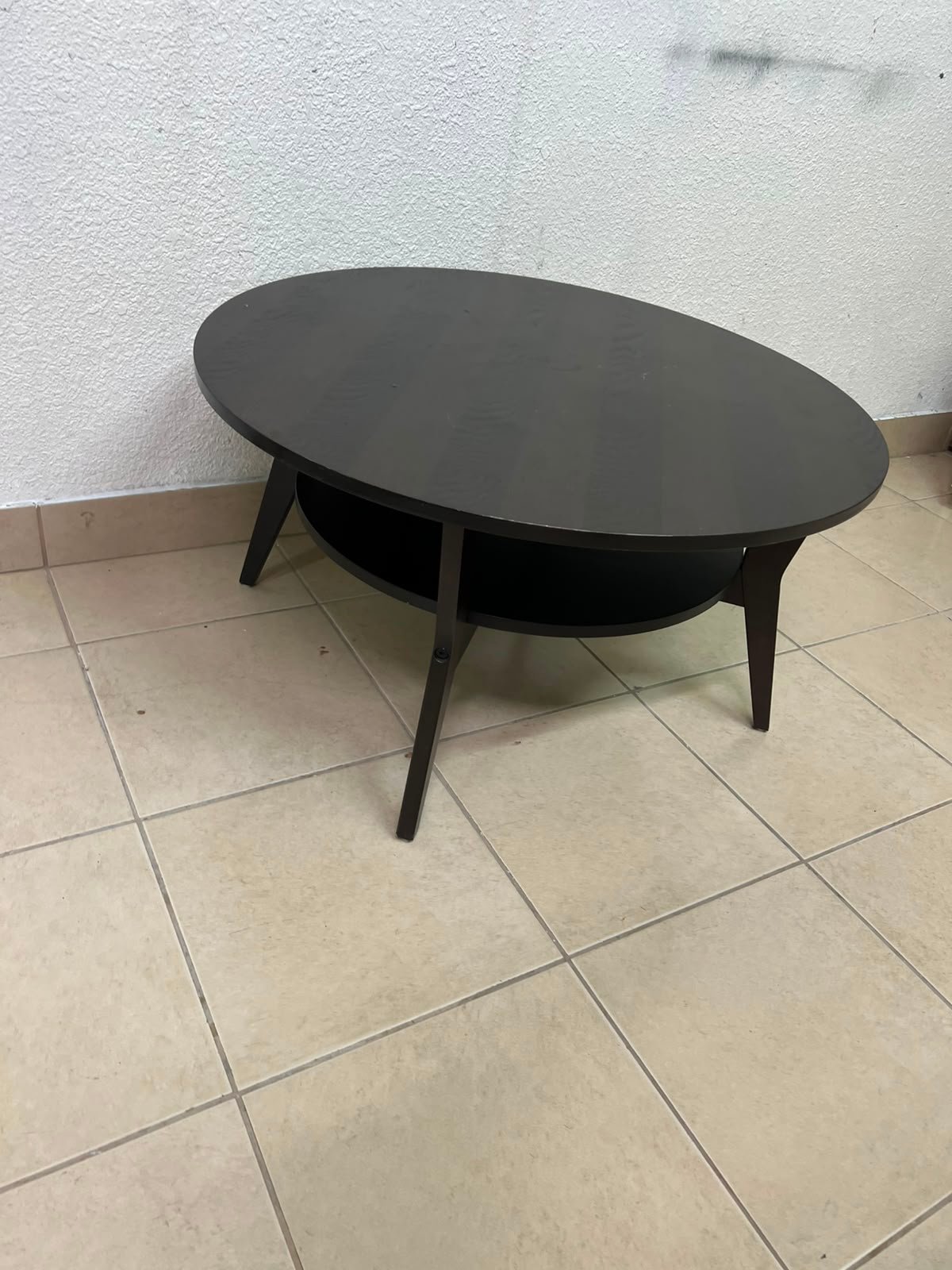 This JAKOBSFORS coffee table from IKEA is made of dyed oak veneer.