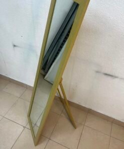 A mirror with a gold frame and a sturdy back stand on which the base is frequently mounted (Cheval Floor Mirror). - Image 3
