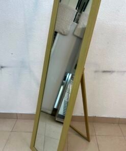 A mirror with a gold frame and a sturdy back stand on which the base is frequently mounted (Cheval Floor Mirror). - Image 6