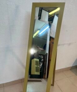 A mirror with a gold frame and a sturdy back stand on which the base is frequently mounted (Cheval Floor Mirror). - Image 8