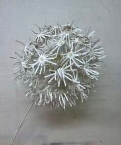 Scandinavian White Dandelion Floral Floor Lamp – IKEA PS MASKROS Style with Petals, Metal Stem & Round Base - Image 4