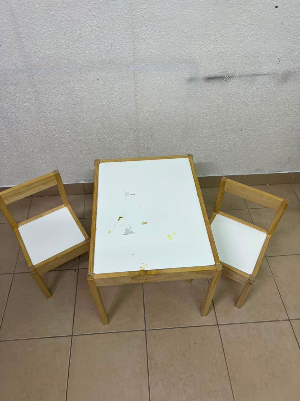 Kids' 3-Piece Wooden Table & Chair Set – Natural Pine Frame with White Laminate Tops – Child-Sized Activity Desk & 2 Chairs for Playroom, Nursery & Bedroom - Image 9