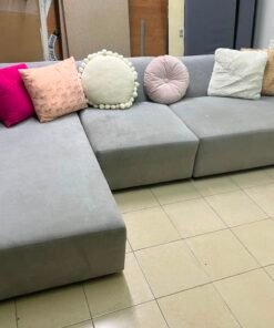 Modern Grey Modular L-Shaped Sectional Sofa – Fabric Couch with Chaise Lounge, Deep Seating & Clean Minimalist Lines - Image 2